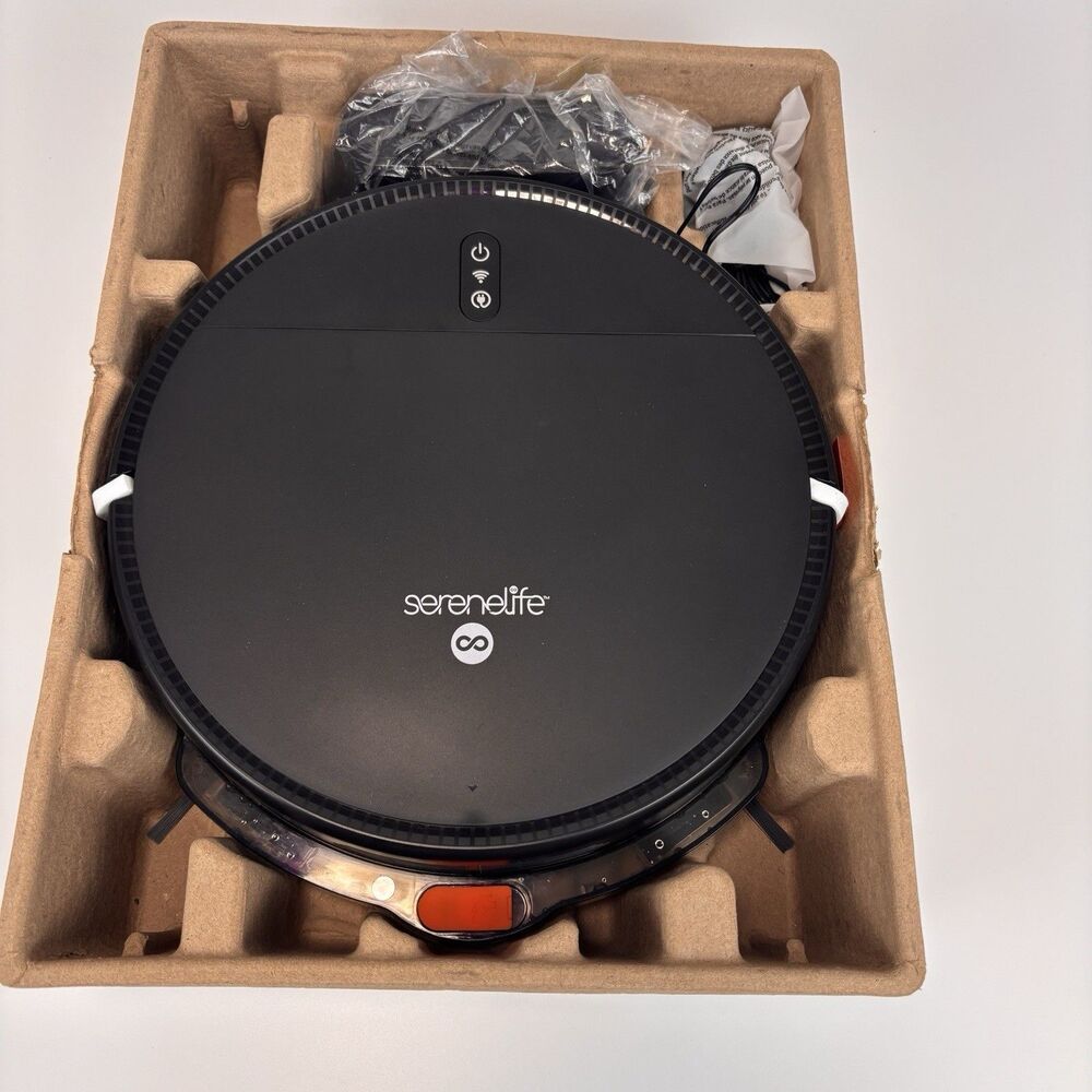 SereneLife Serene Breeze Robot Vacuum Cleaner & Mop PUCRCVAC100BK - Pre-owned